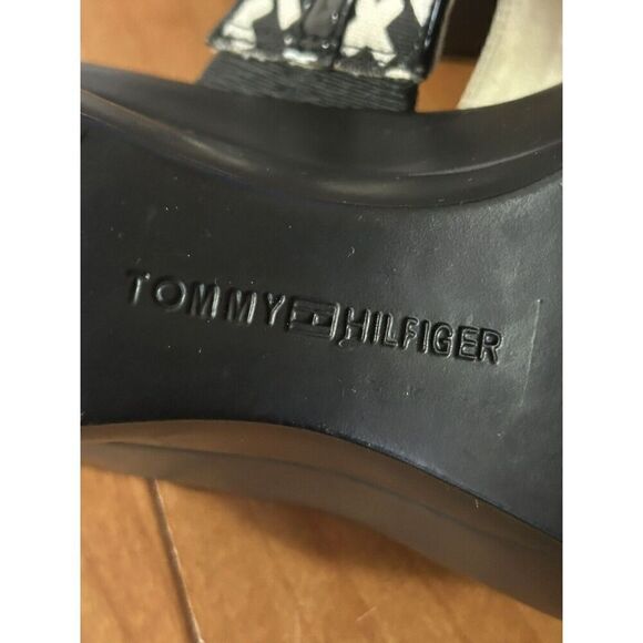 Tommy Hilfiger Wedge Marisol Sandals Womens Slip On Black Shoes Size 8 - Picture 4 of 5